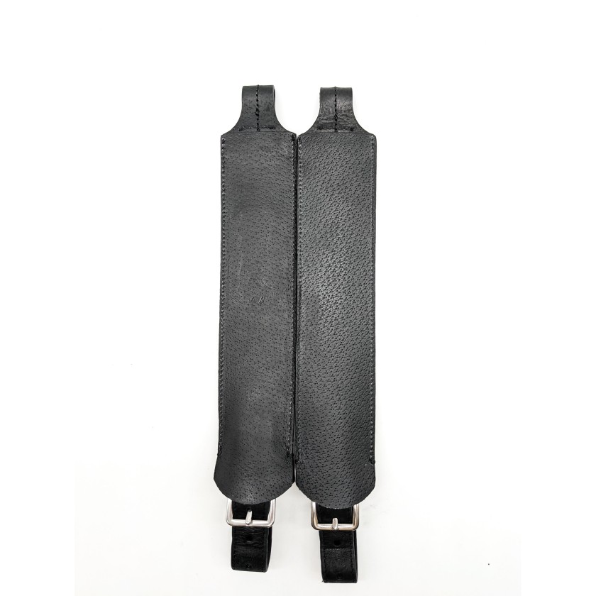Single strap stirrup leathers black 0